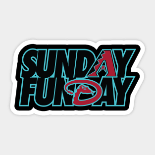 AZ Diamondbacks Sunday Funday Teal and Red Sticker
